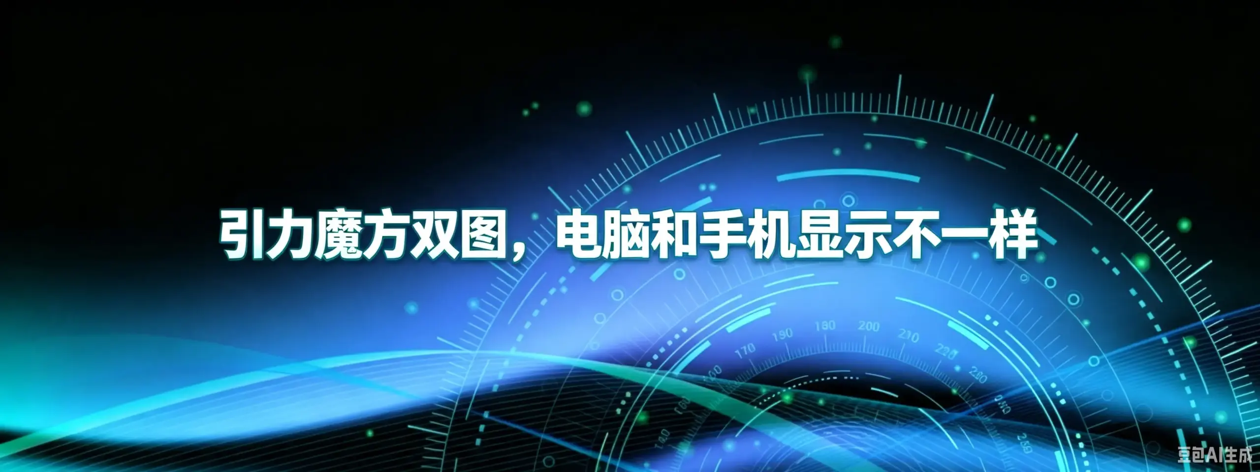 引力魔方双图，电脑和手机显示不一样-如鱼得水