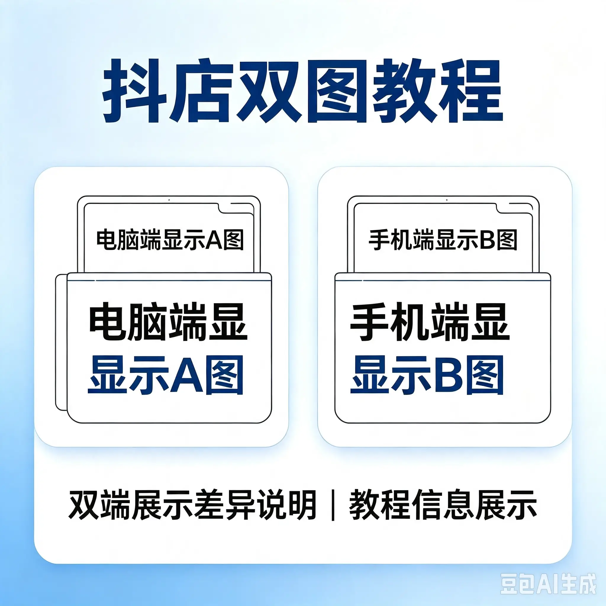 抖店双图技术，电脑显示A图 手机显示B图-如鱼得水